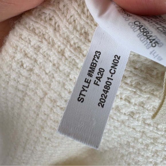 Madewell Merino Wool Cotton Waffle Sweater Cream Size L - Picture 7 of 10